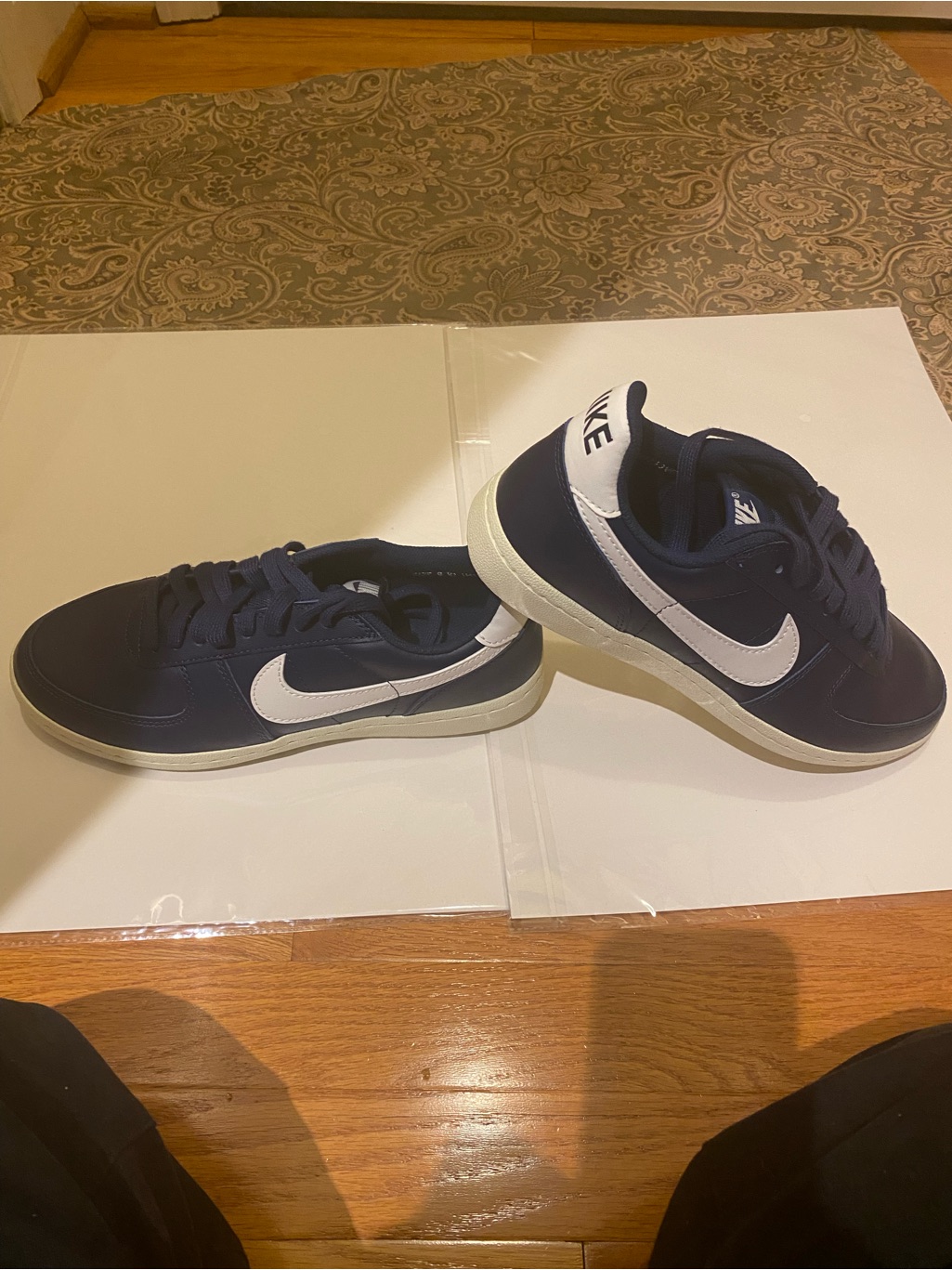 Nike Men's Navy And White Low-Top Sneakers